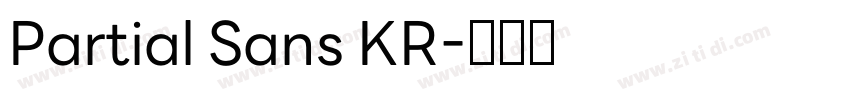 Partial Sans KR字体转换